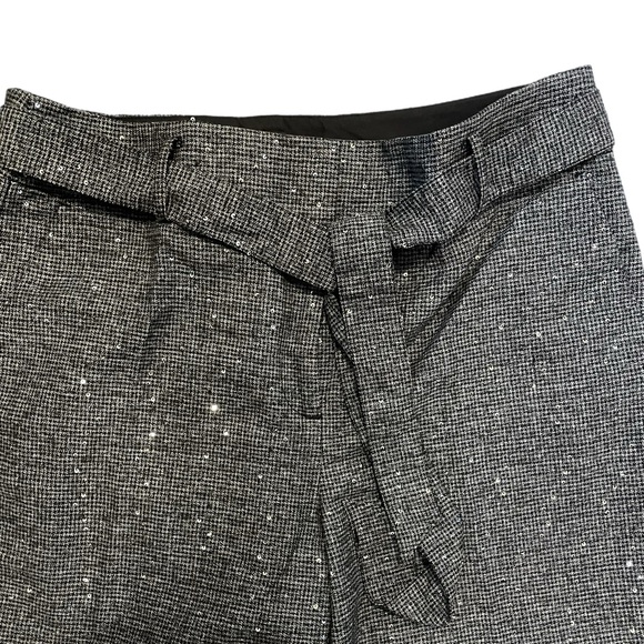 Loft NWT Tie Waist Taper Pants in Sequin Houndstooth size 14 - Picture 5 of 11